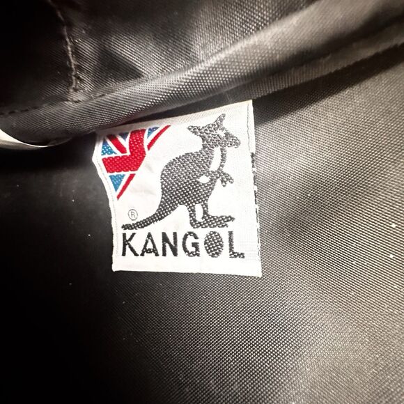 kangol black nylon backpack Medium Size Front Pocket And Logo
